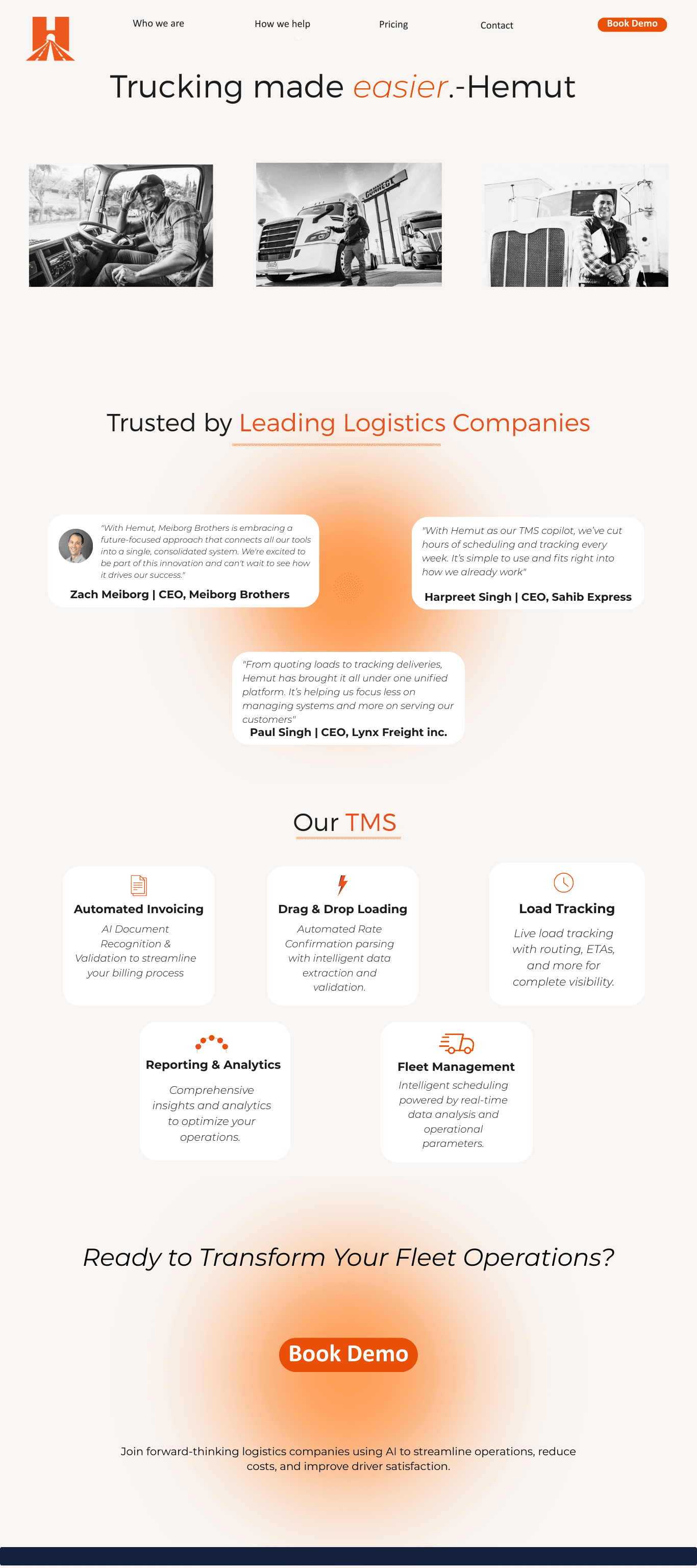 Landing page